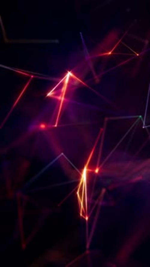 Vertical Video - Multicolored Plexus Connections Technology Background