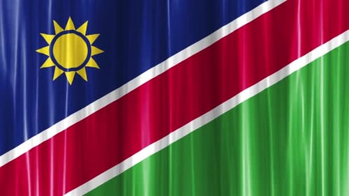 Namibia Flag Curtain Wave
