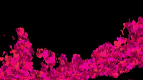 Fluid Hearts Background Loop with Alpha