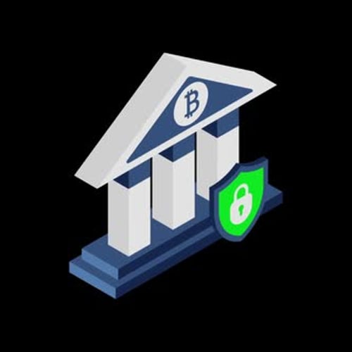 Isometric Crypto Bank with Security Shield