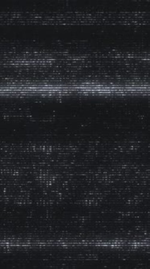 Vertical TV Noise Monochrome Static Glitch Background