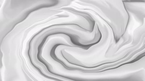 Abstract Fluid White Creamy Swirl Seamless Loop Background