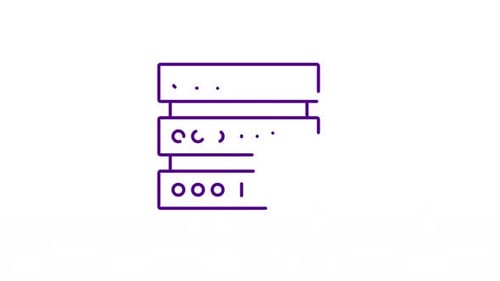 Animiertes Bitcoin-Datenbanksymbol