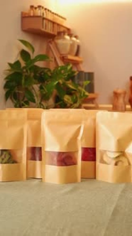 Food Dehydrator and Bags of Dried Fruit