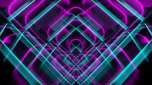 Cyan And Pink Hypnotic Abstract Moving Background Vj Loop In 4K