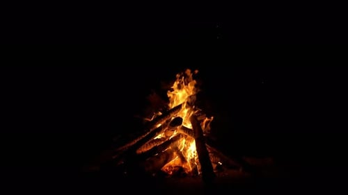 Camping Fire (4K)