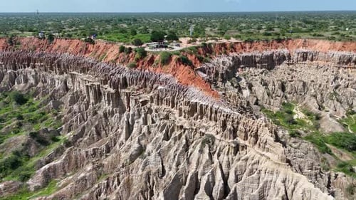 Stunning Canyon Landscape Aerial View in Africa