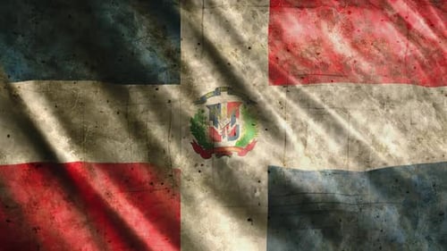 Flag Grunge der Dominikanischen Republik
