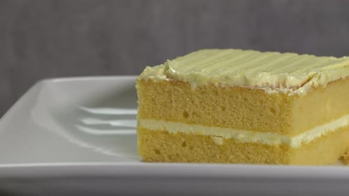 Close up of delicious layered cake