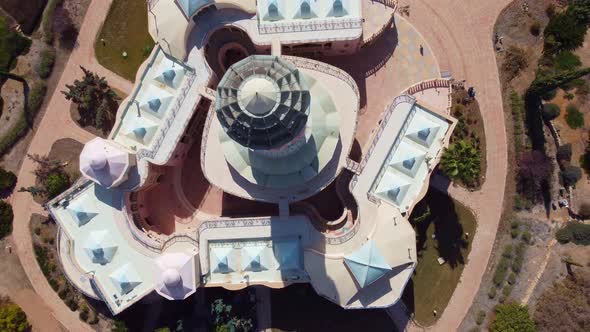 Techo del edificio del Centro de Artes Neot Smadar, vista aérea de ...