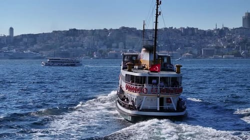 Istanbul Bosphorus Bridge Sea and Ships Aerial View 28