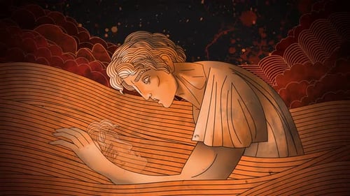 greek myth of narcissus looking at his reflection in a pond