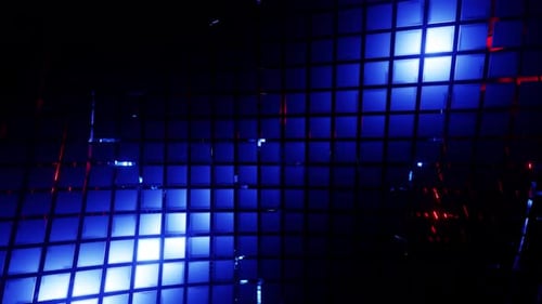 Police Red And Blue Dancing Cube Wall Vj Seamless Loop