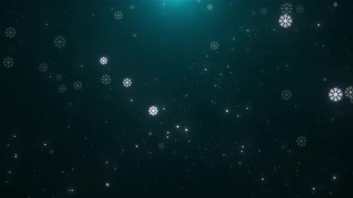 Falling Snowflakes and Sparkling Glitter Overlay for Winter Holidays