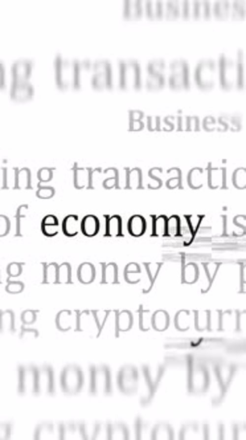 Economy and finance headline titles media seamless loop vertical