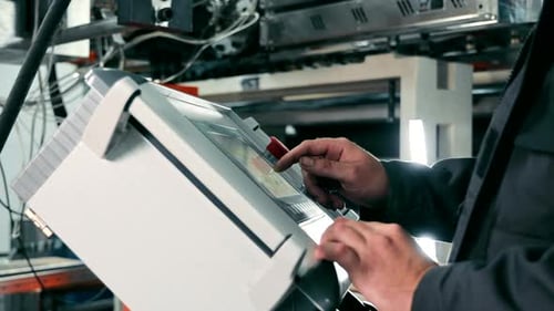 Adult operating machine with computer touch screen