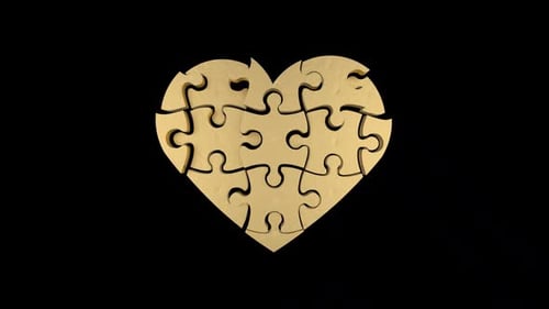 Golden Puzzle Heart Alpha Loop