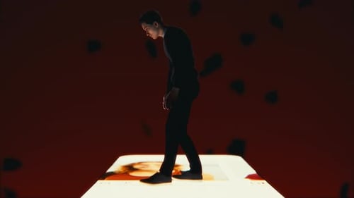 Interactive Digital Walkway Displaying Scrolling Content