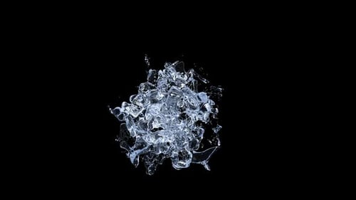 Dynamic Water Splash Burst Effect with Alpha Channel