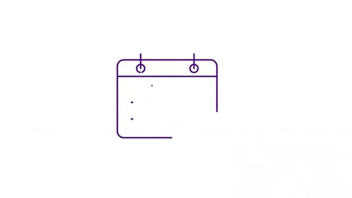 Minimalist Line Animation of Fitness Schedule with Dumbbell Icon