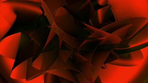 Animation fractale rouge abstraite avec fractales à rotation profonde