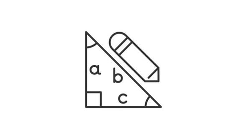 Animiertes Dreieck mit Bleistiftliniensymbol