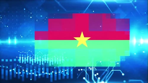 Economy Background with Burkina Faso Flag and Graph