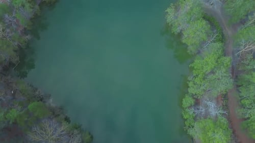 Overhead shot of a river
