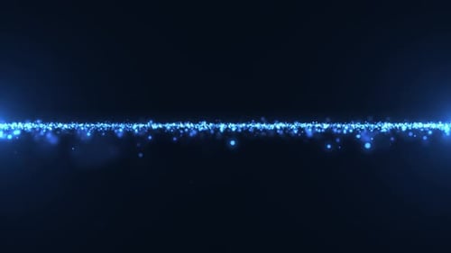 Abstract digital background with bright neon glowing particles. Beautiful bokeh and shine of dust