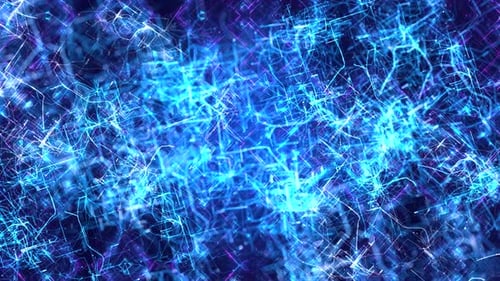 Glowing Blue Digital Network Lines Abstract Technology Background Loop