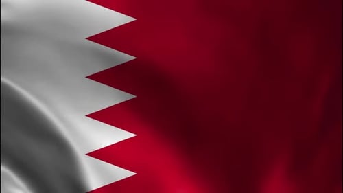 Realistic Waving Bahrain Flag Loop