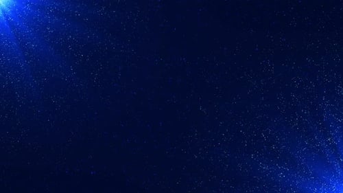 Sparkling Blue Particles Abstract Light Movement Background Loop