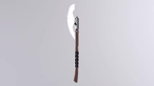 Axe 3d object rotating loop