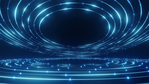 Abstract circle technology blue background