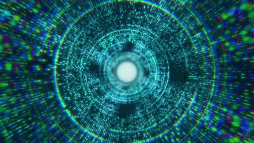 Contexte du tunnel technologique Voler à travers