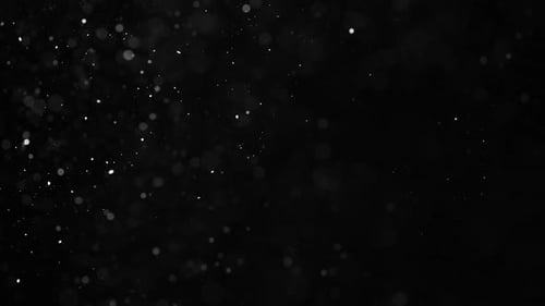 Abstract Dark Background with Glowing Floating Particles