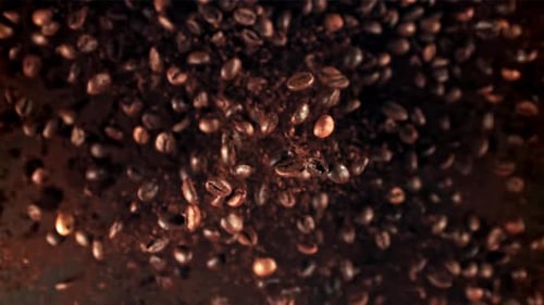 Roasted Coffee Beans Fill the Frame