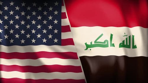 Usa And Iraq Background Loop