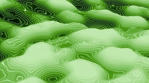 Paisaje topográfico verde abstracto