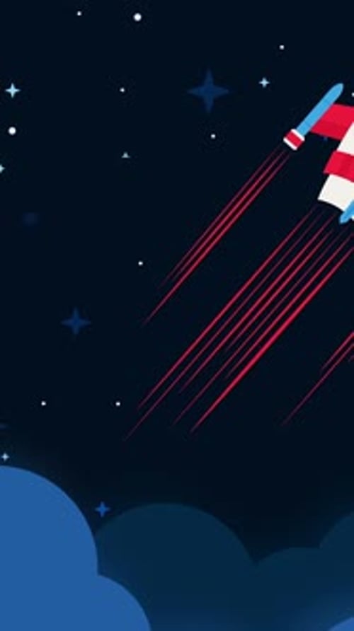 Space Day Background Loop Vertical