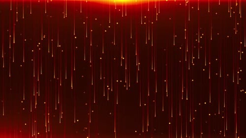 Golden Moving Line Particles Futuristic Background Loop