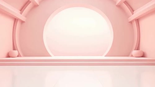 Minimalist 3D Stage Archway Reveal Background