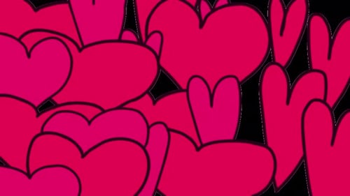 Animated Sketch Hearts Love Romance Overlay