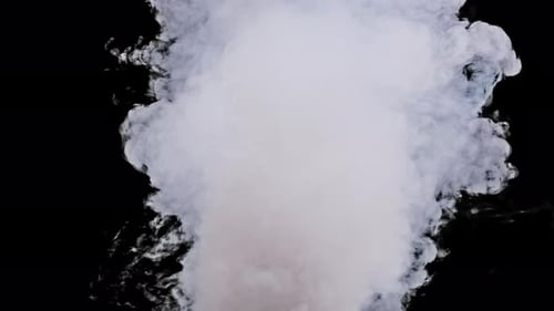 Jet Stream of Smoke or Vapor with Alpha Channel in Slow Motion