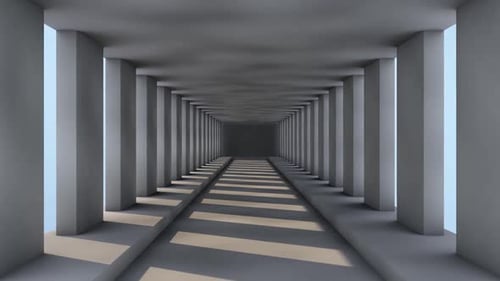 hallway with sunlight from the side