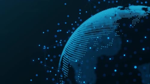 Digital Globe Network Connection Technology Background