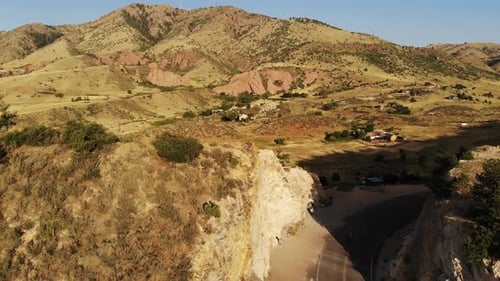 A pan over Dinosaur Ridge, Morrison, CO