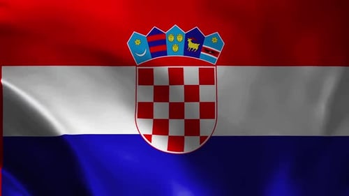 Realistic Waving Flag of Croatia Animation