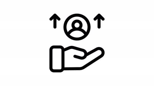 animación de icono de aumento de línea