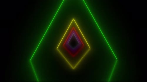 Colorful Triangle Tunnel